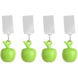 Esschert Design Tafelkleedgewichten appels - 12x - groen - kunststof - voor tafelkleden en tafelzeilen