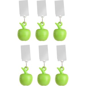 Esschert Design Tafelkleedgewichten appels - 12x - groen - kunststof - voor tafelkleden en tafelzeilen