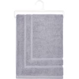 Atmosphera Badkamerkleed/badmat voor vloer - 50 x 70 cm - Zilvergrijs