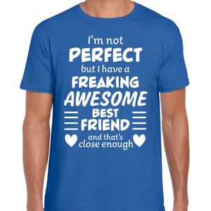 Freaking awesome Best friend / geweldige beste vriend cadeau t-shirt blauw heren -  kado shirt  / verjaardag cadeau