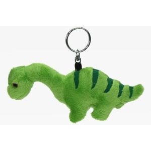 Pluche knuffel Brontosaurus dinosaurus sleutelhanger 16 cm - Dieren knuffel cadeaus artikelen voor kinderen