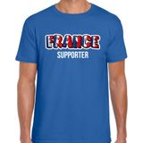 Blauw France fan t-shirt voor heren - France supporter - Frankrijk supporter - EK/ WK shirt / outfit