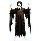 Zwart Scream verkleed kostuum/gewaad voor kinderen - Carnavalskleding Scary Movie verkleedoutfit voor jongens/meisjes