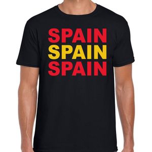 Spain landen t-shirt zwart voor heren - Spanje / landen shirt / kleding