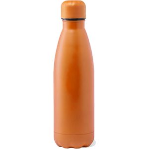 RVS waterfles/drinkfles oranje kleur met schroefdop 790 ml - Sportfles - Bidon