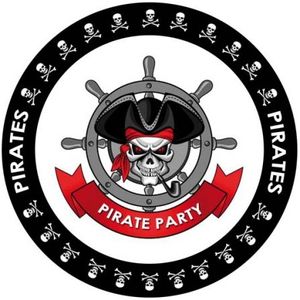 Piraten versiering onderzetters/bierviltjes - 25 stuks - Piraten thema feestartikelen
