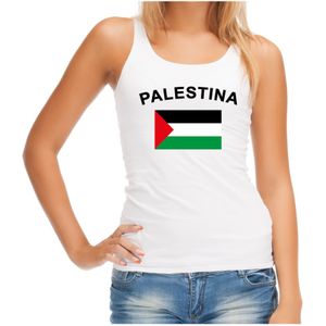 Witte dames tanktop Palestina