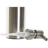 Zeeppompje/zeepdispenser zilver RVS 300 ml - Badkamer/keuken zeep dispenser