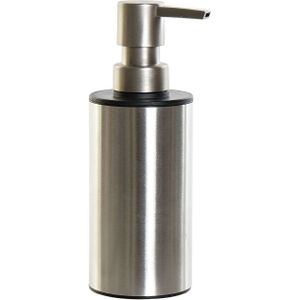 Zeeppompje/zeepdispenser zilver RVS 300 ml - Badkamer/keuken zeep dispenser