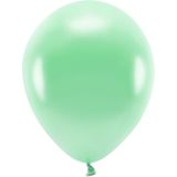 100x Mintgroene ballonnen 26 cm eco/biologisch afbreekbaar - Milieuvriendelijke ballonnen - Feestversiering/feestdecoratie - Mintgroen thema - Themafeest versiering