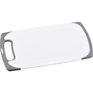 2x Kunststof snijplanken wit 15 x 25 cm - Keukenbenodigdheden - Plastic snijplank