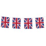 8x Union Jack vlaggenlijnen 10 meter - Engeland/Britse feestartikelen - Vlaggetjes/slingers versiering