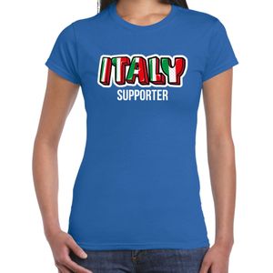 Blauw Italy fan t-shirt voor dames - Italy supporter - Italie supporter - EK/ WK shirt / outfit