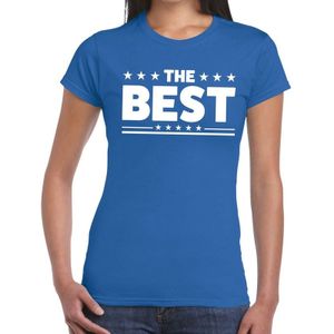 The Best tekst t-shirt blauw dames - dames shirt The Best
