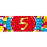 3x vlaggenlijn 5 jaar met gratis sticker