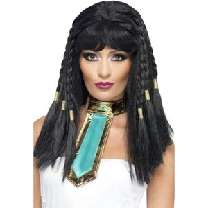 Cleopatra pruik met vlechten