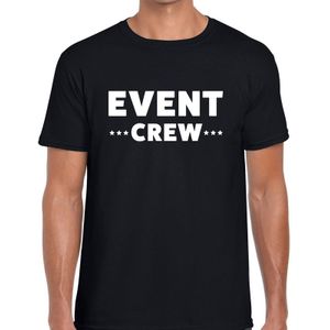 Event crew tekst t-shirt zwart heren - evenementen staff  / personeel shirt