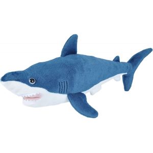 Pluche dieren knuffels Mako haai van 30 cm - Knuffeldieren haaien speelgoed