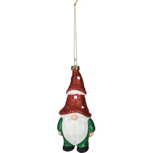 Home and Styling kersthanger gnome/dwerg/kabouter - kunststof - 12,5 cm