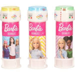 3x Barbie bellenblaas flesjes met spelletje 60 ml voor kinderen - Uitdeelspeelgoed - Grabbelton speelgoed