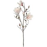 Licht roze Magnolia/beverboom kunsttak kunstplant  90 cm - Kunstplanten/kunsttakken - Kunstbloemen boeketten