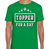 Topper for a day concert t-shirt voor de Toppers groen heren - feest shirts