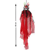 Halloween/horror thema hang decoratie horror clown - enge/griezelige pop - 60 cm