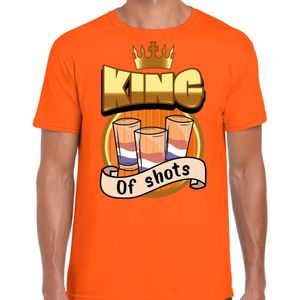 Bellatio Decorations Oranje Koningsdag t-shirt - king of shots - heren