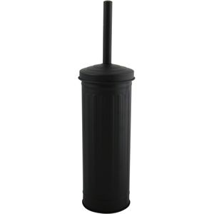 MSV Industrial Toilet/wc-borstel houder - metaal - zwart - 38 cm