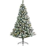 Kunst kerstboom Imperial pine met sneeuw en verlichting 210 cm - Kunstbomen