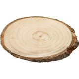 Creativ Decoratie boomschijven met bast - 24x - 9 x 6 cm - boomschijfjes onderzetters - hout
