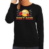 Funny emoticon sweater Dont Badr zwart voor dames - Fun / cadeau trui