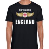 The winner is England / Engeland t-shirt zwart voor heren - landen supporter shirt / kleding - EK / WK / songfestival