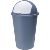Vuilnisbak/afvalbak/prullenbak blauw met deksel 50 liter - Vuilnisbakken/afvalbakken/prullenbakken
