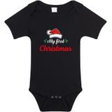 My first Christmas Kerst romper - zwart - babys - Babykleding Kerstmis - kerstkleding / Kerst rompertje