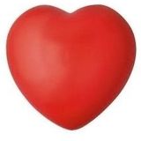 5x hartje stressballetjes rood - 7 x 6,5 x 5,5 cm - Valentijn stressbal hart