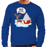F#ck coronavirus foute Kerstsweater / Kerst trui blauw voor heren - Kerstkleding / Christmas outfit