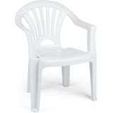Kunststof kinder meubel set tafel met 4 stoelen wit - Knutseltafel - Spelletjestafel