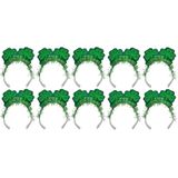 10x St. Patricks day diadeem/haarband voor volwassenen - St. Patricksday verkleedaccessoires haarbanden/diademen