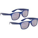 4x stuks blauwe kinder feest- en zonnebril