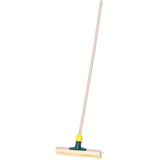 Brumag Luiwagen/schrobber Dirtmaster 30 cm - met houten steel 120 cm - schrobborstel - schoonmaakborstel - harde ondergronden