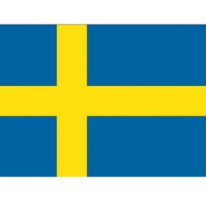 20x Binnen en buiten stickers Zweden 10 cm - Zweedse vlag stickers - Supporter feestartikelen - Landen decoratie en versieringen