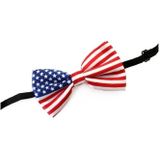 10x Amerika/USA verkleed vlinderstrikjes 12 cm voor dames/heren -  Landen thema verkleedaccessoires/feestartikelen - Vlinderstrikken/vlinderdassen met elastieken sluiting