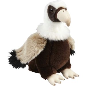 Pluche kleine knuffel dieren Vale Gier roofvogel van 18 cm - Speelgoed knuffels vogels - Leuk als cadeau voor kinderen