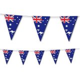 Landen vlaggen versiering set Australie 3x artikelen vlag 90 x 150 cm en 2x 3.5 meter puntvlaggetjes