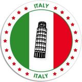 75x Bierviltjes Italie thema print - Onderzetters Italiaanse vlag - Landen decoratie feestartikelen