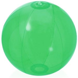 Opblaasbare strandbal plastic transparant groen 28 cm - Strand buiten zwembad speelgoed