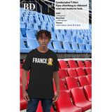 Bellatio Decorations Verkleed shirt heren - France - zwart - supporter - themafeest - Frankrijk