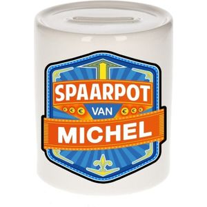 Kinder spaarpot voor Michel - keramiek - naam spaarpotten