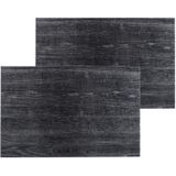 Set van 8x stuks placemats hout print ebbehout - PVC - 45 x 30 cm - Onderleggers